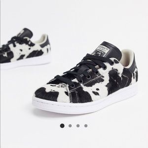 NWT ADIDAS STAN SMITH COW PRINT SNEAKERS